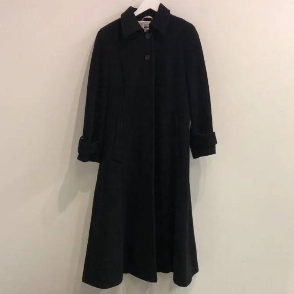 Jones Studio Black Long Wool Coat